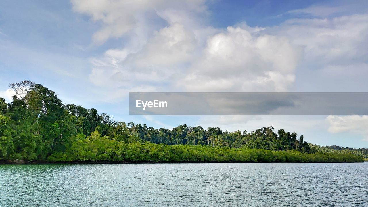 Scenic view of river against sky