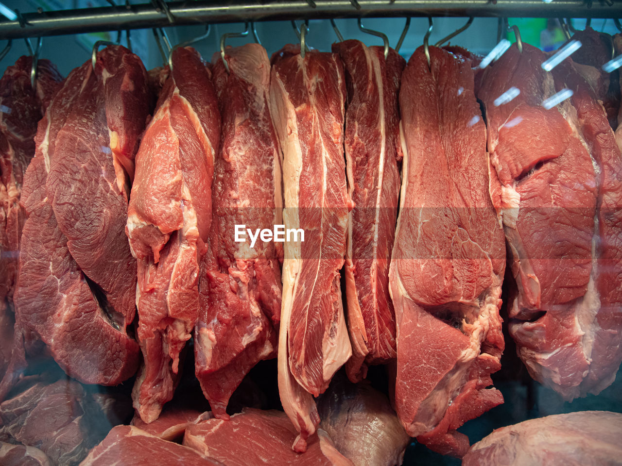 close-up of fish for sale at market stall