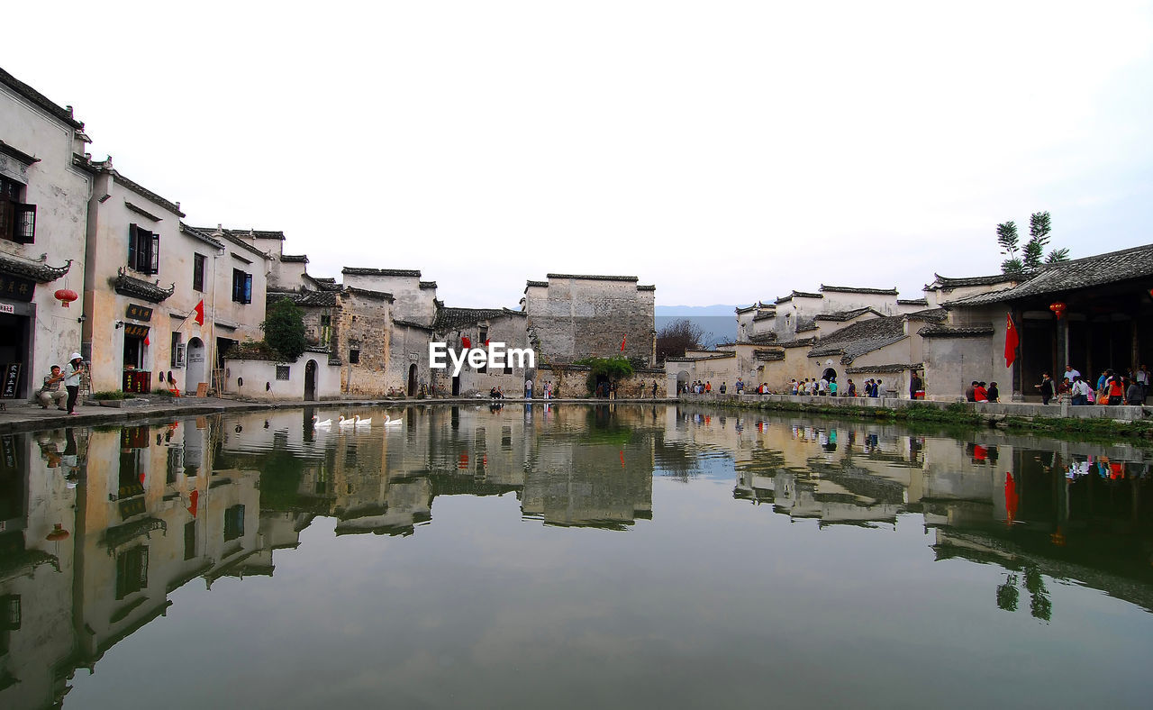 REFLECTION OF BUILDINGS IN WATER