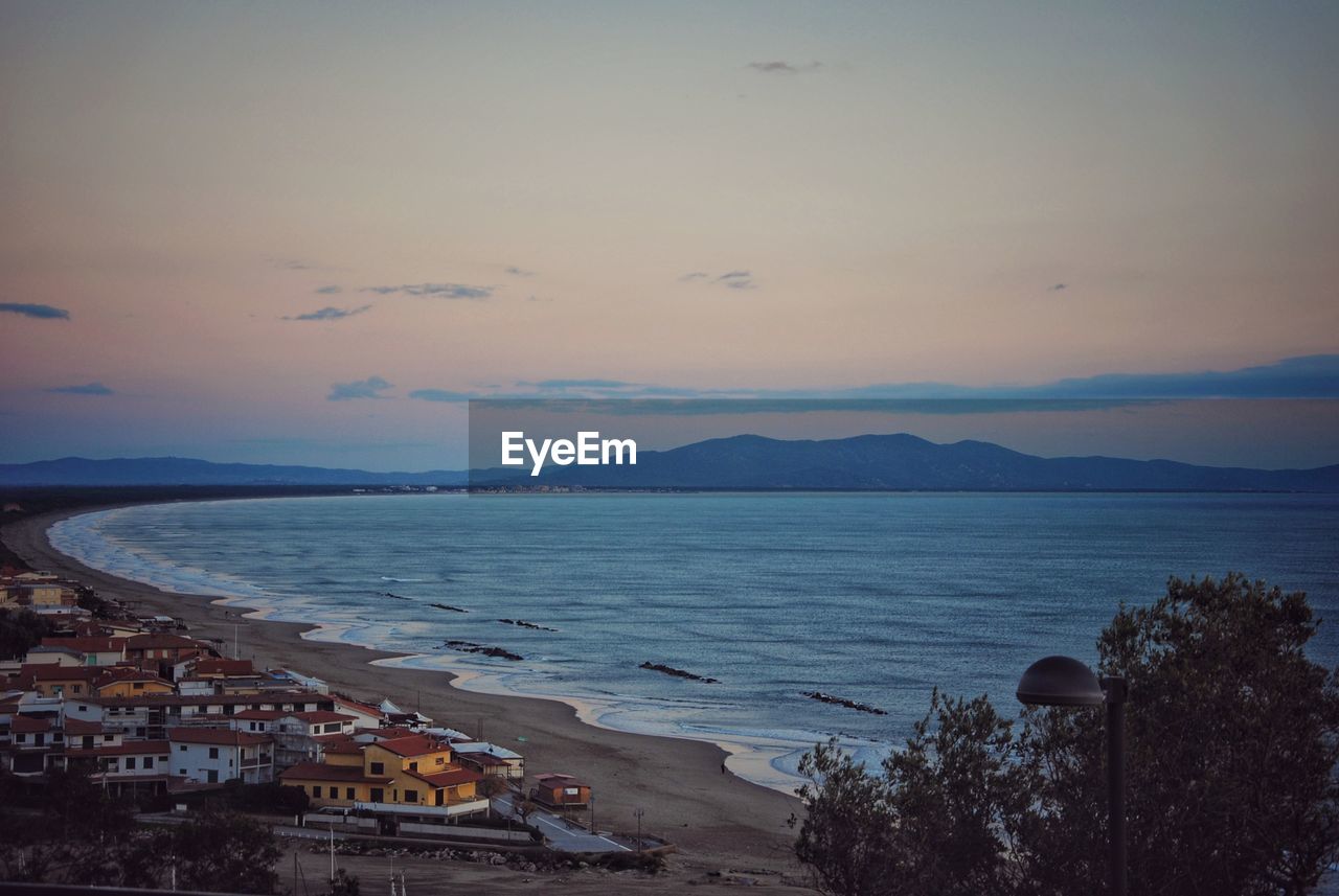 SCENIC VIEW OF SEA DURING SUNSET