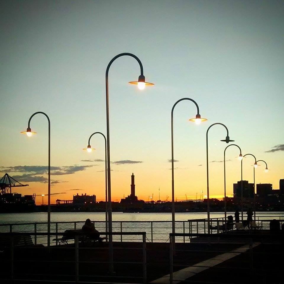 VIEW OF STREET LIGHT AT SUNSET