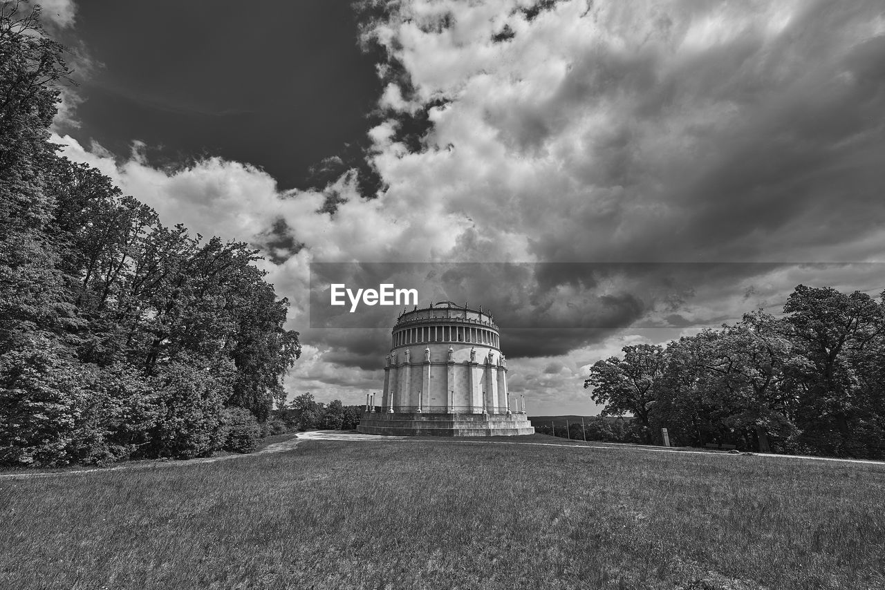 View of historical building against cloudy sky