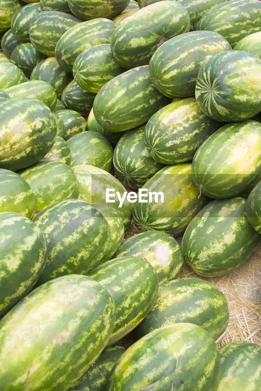 Full frame shot of watermelons for sale in market