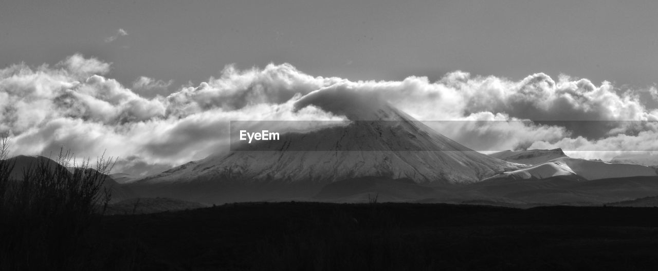 PANORAMIC SHOT OF MOUNTAIN AGAINST SKY