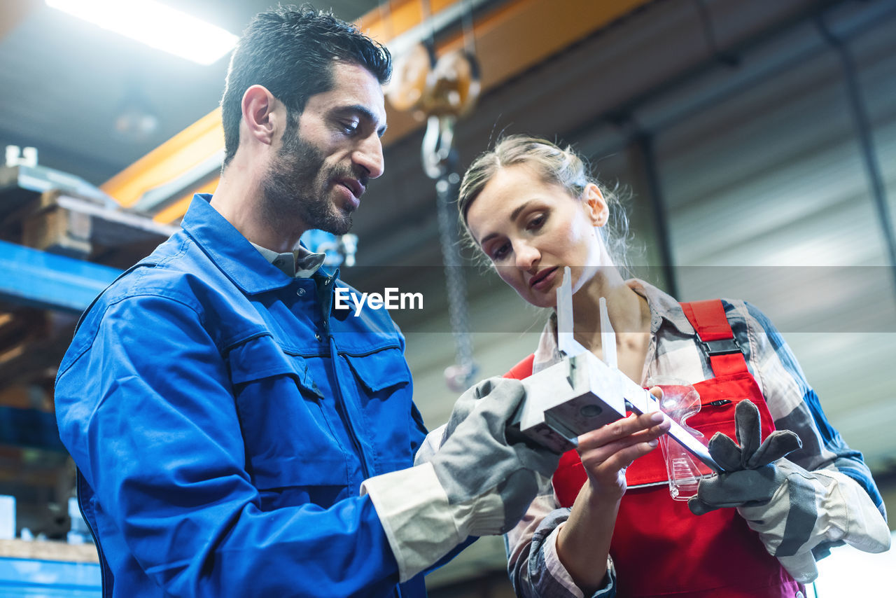 People working at factory