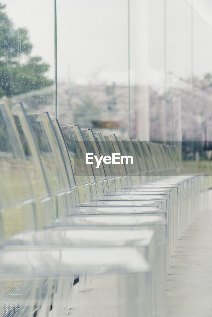 Empty seats in glass