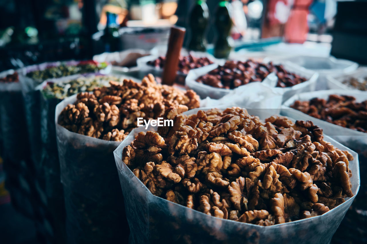 Walnut kernels at bazaar market