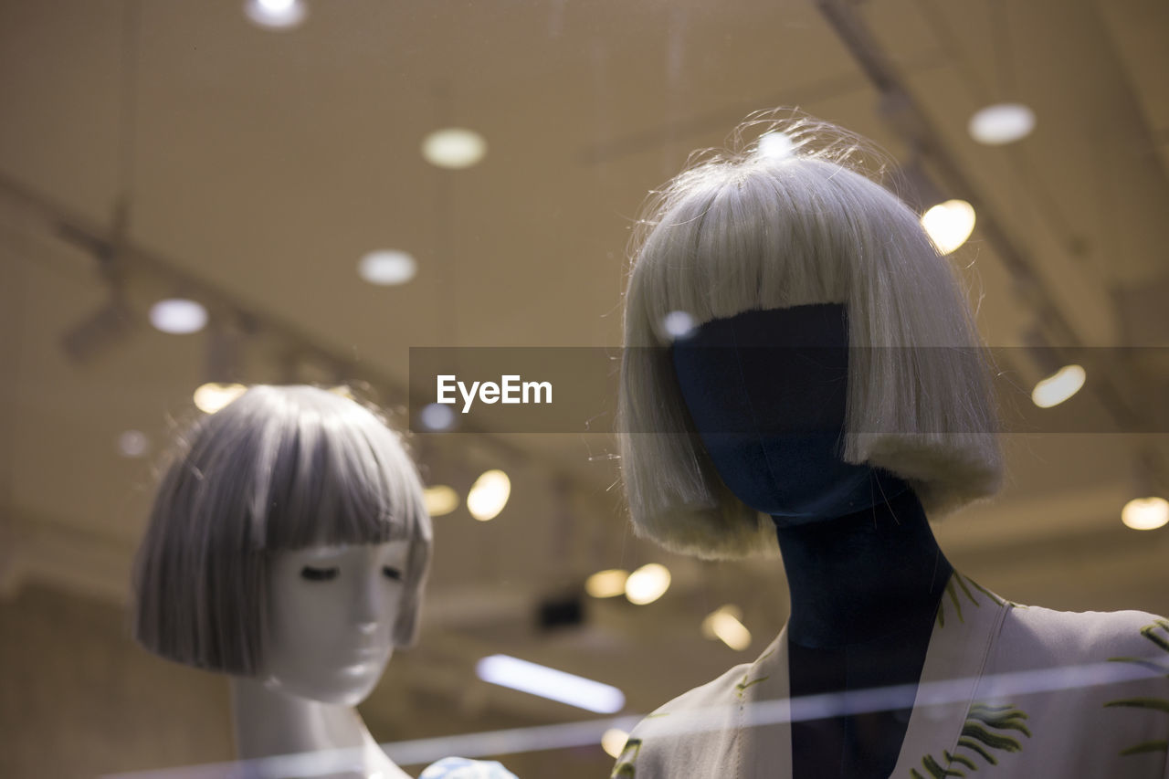 Portrait of mannequin in store