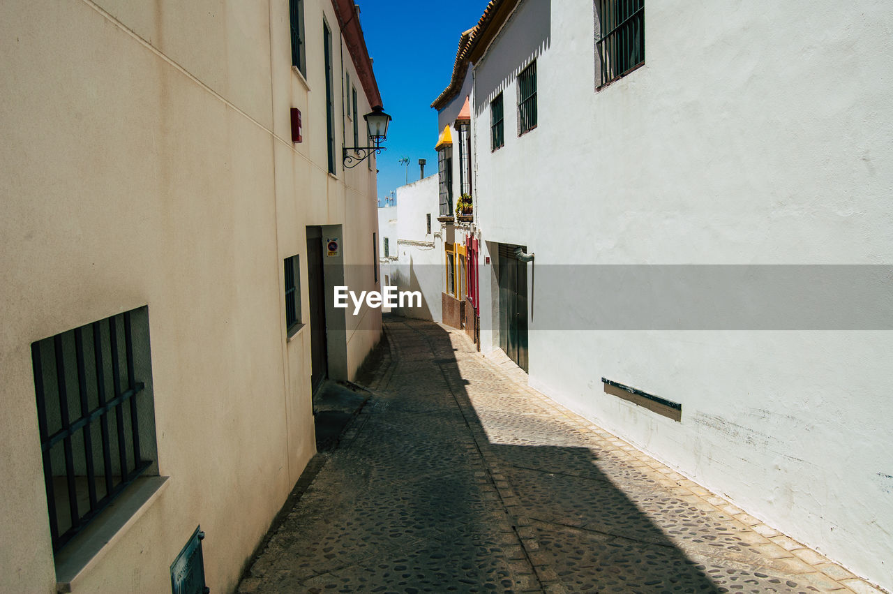 NARROW ALLEY BETWEEN BUILDINGS