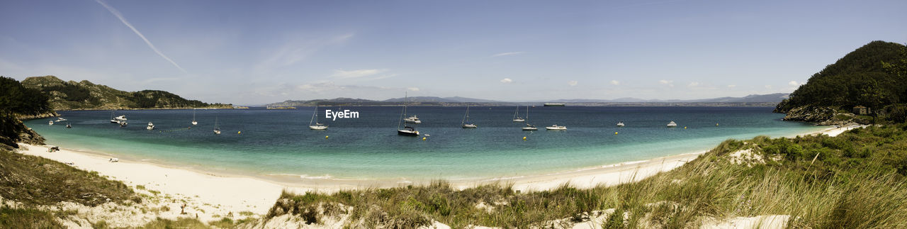 PANORAMIC VIEW OF BEACH AGAINST SKY