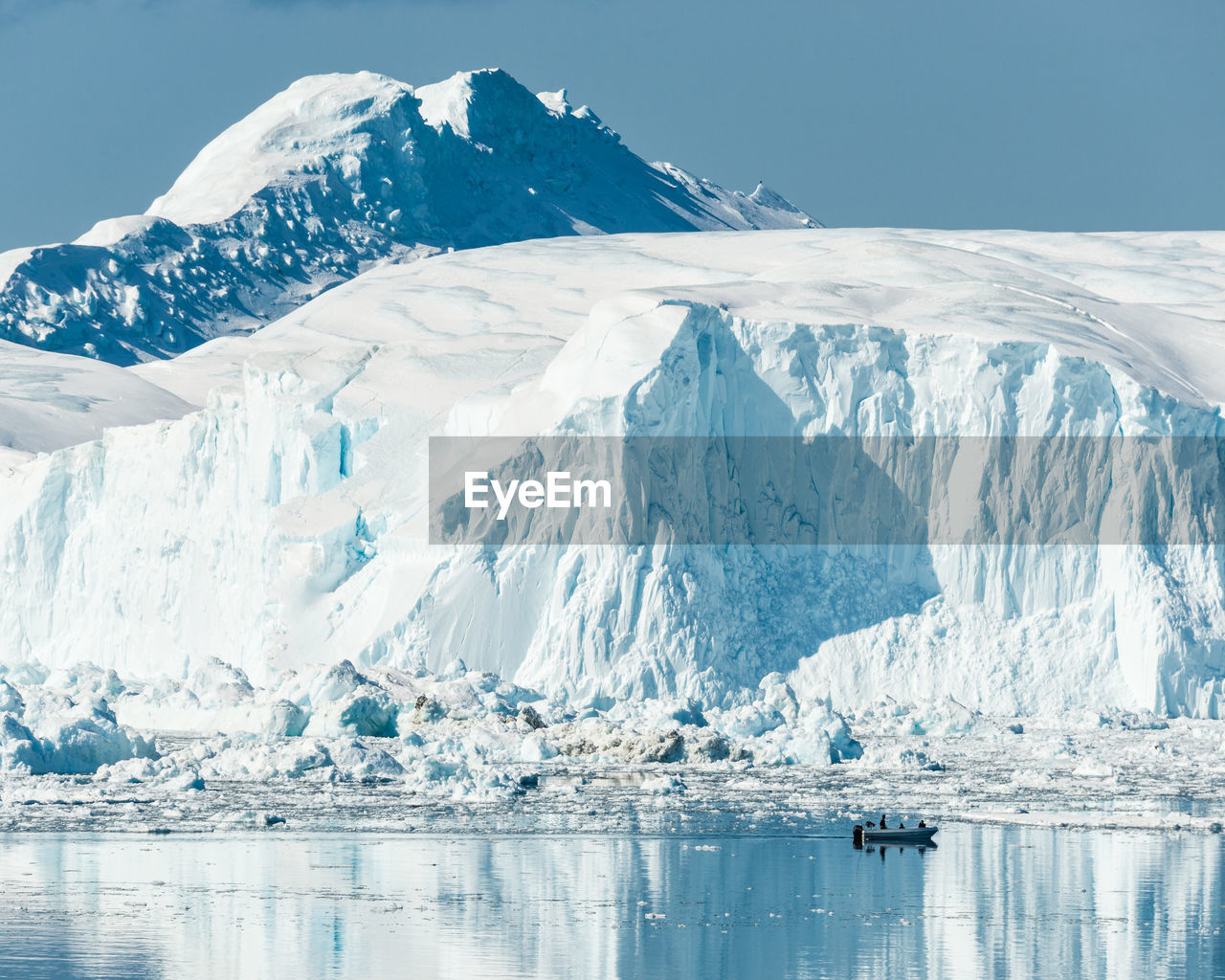 scenic view of snowcapped mountains against clear sky