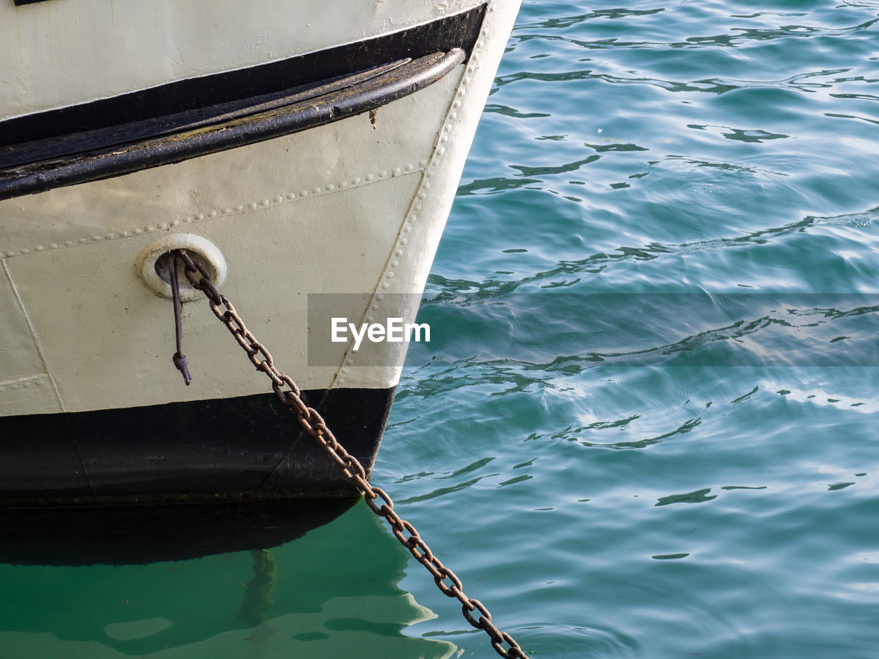 Close-up of a boat keel