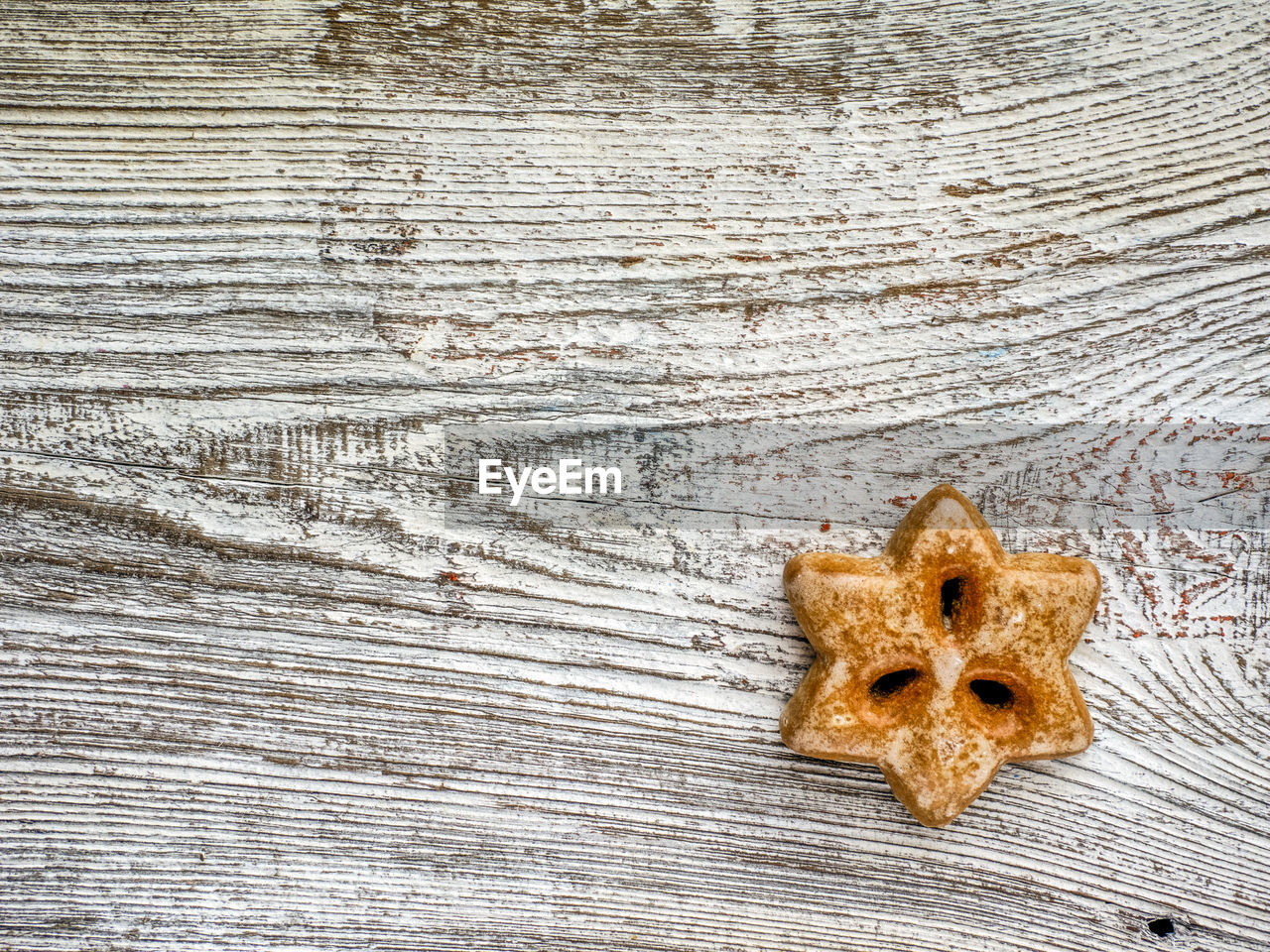 High angle view of starfish 