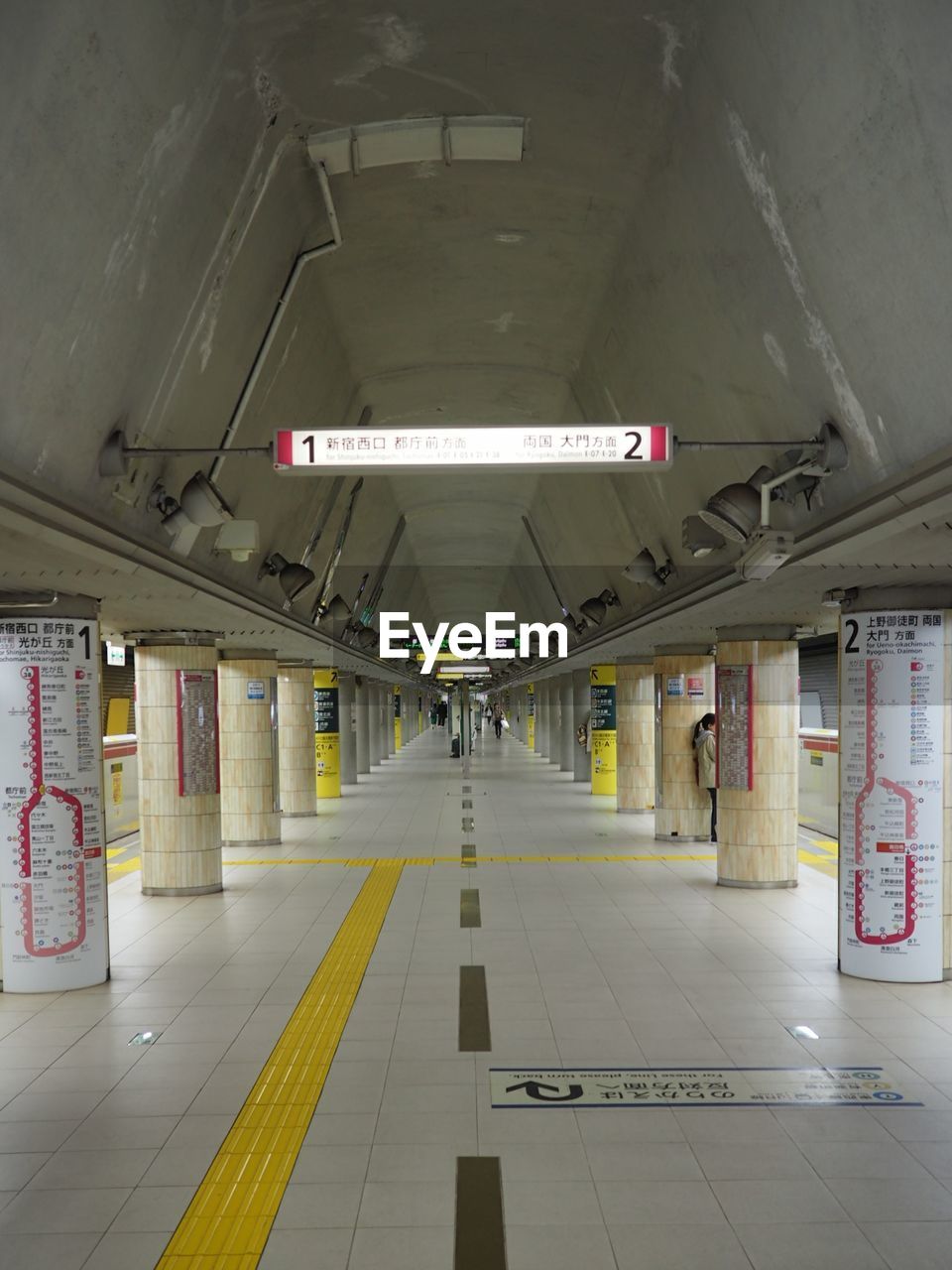 VIEW OF EMPTY SUBWAY STATION