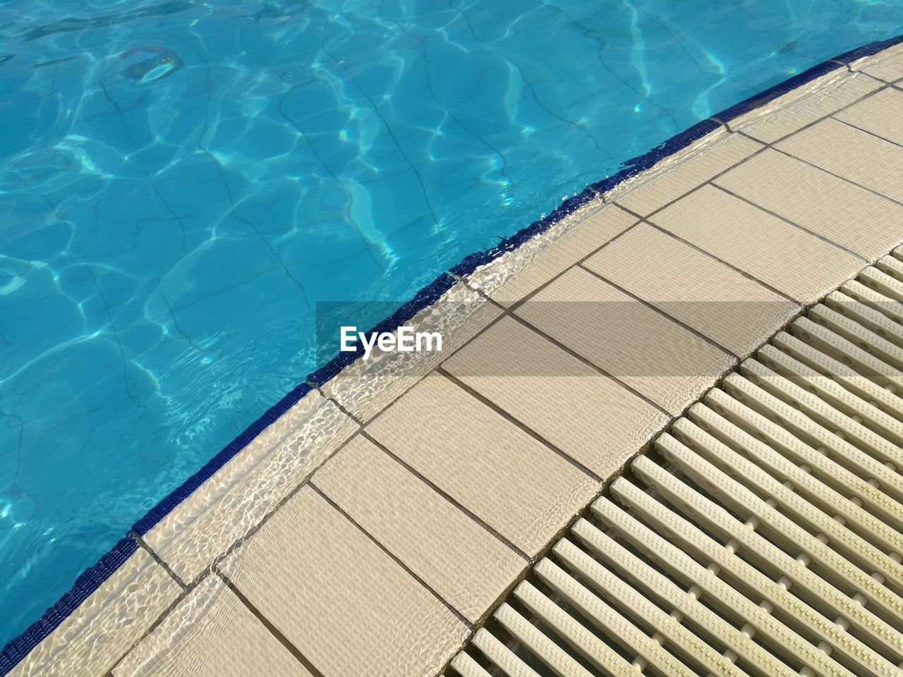 High angle view of swimming pool