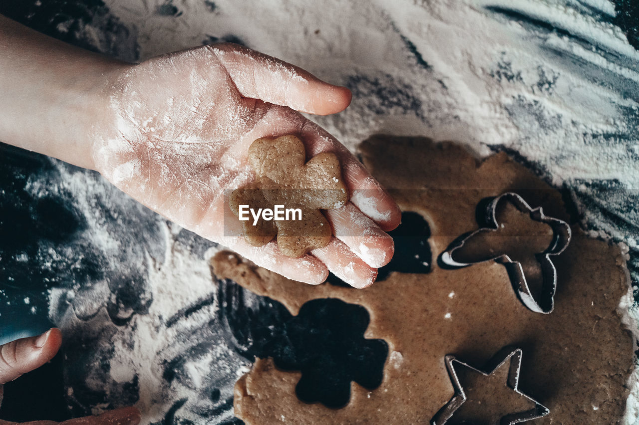 Cropped hand of person washing hands