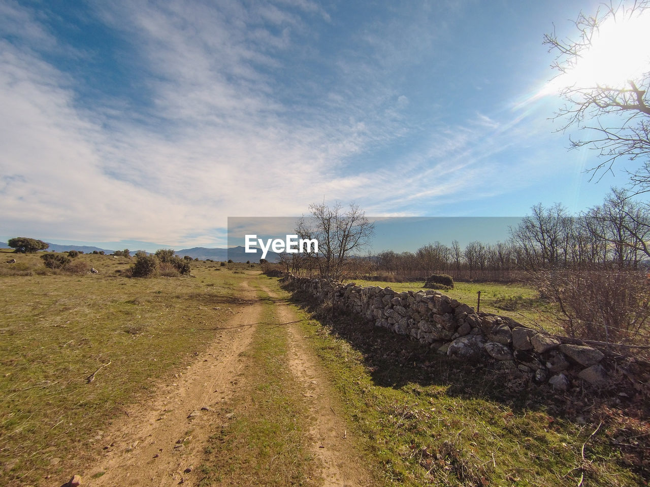 ROAD PASSING THROUGH FIELD