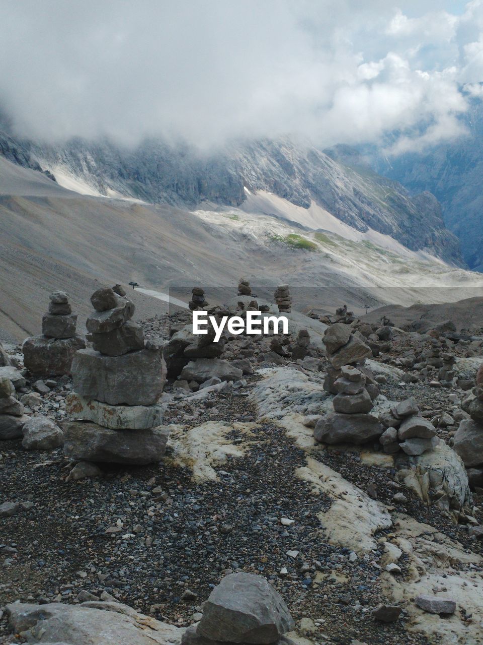 Scenic view of rocky mountains against sky