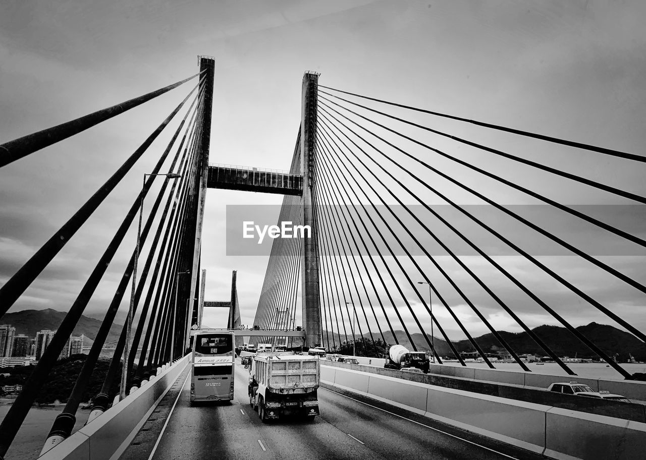 SUSPENSION BRIDGE AGAINST SKY