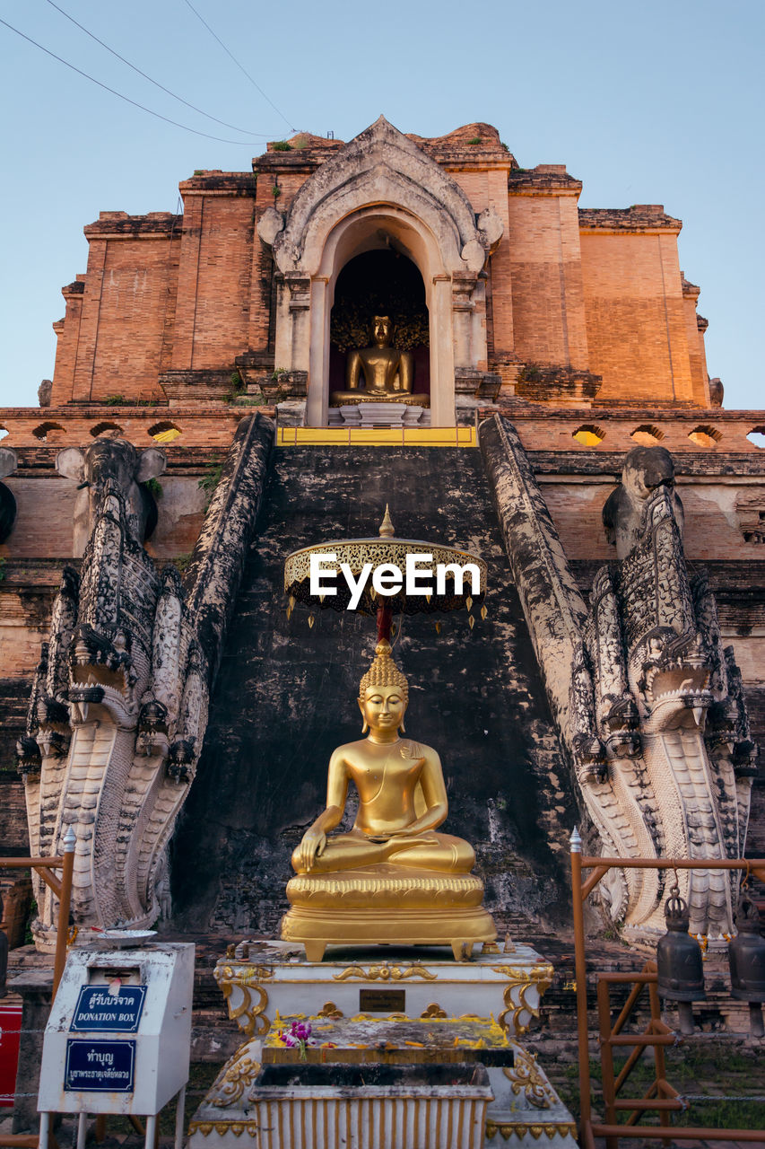 Buddha statue outside temple