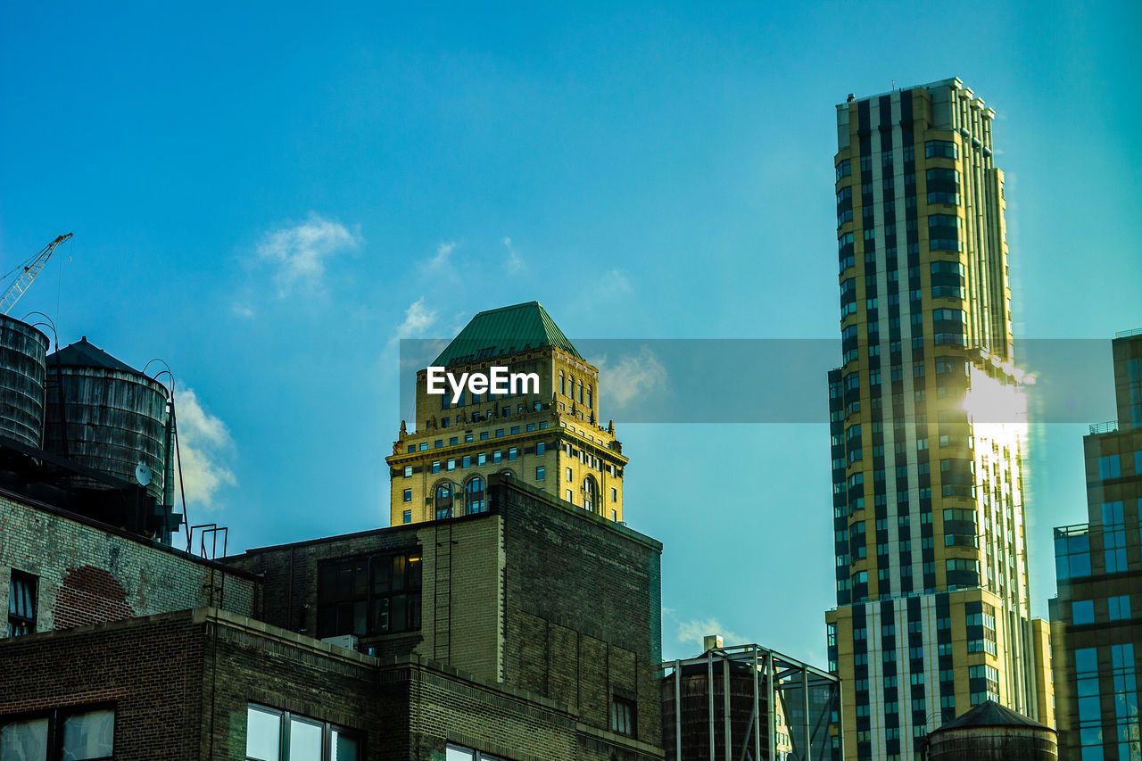 Low angle view of buildings against sky