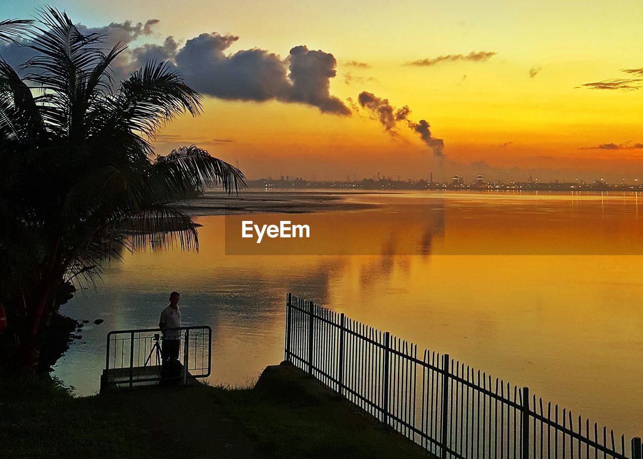 SCENIC VIEW OF SEA DURING SUNSET