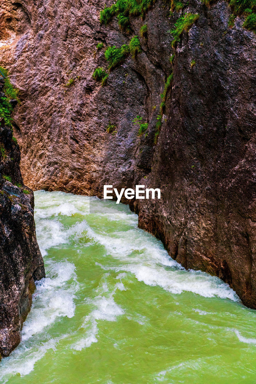 The aare gorge in the swiss mountains.