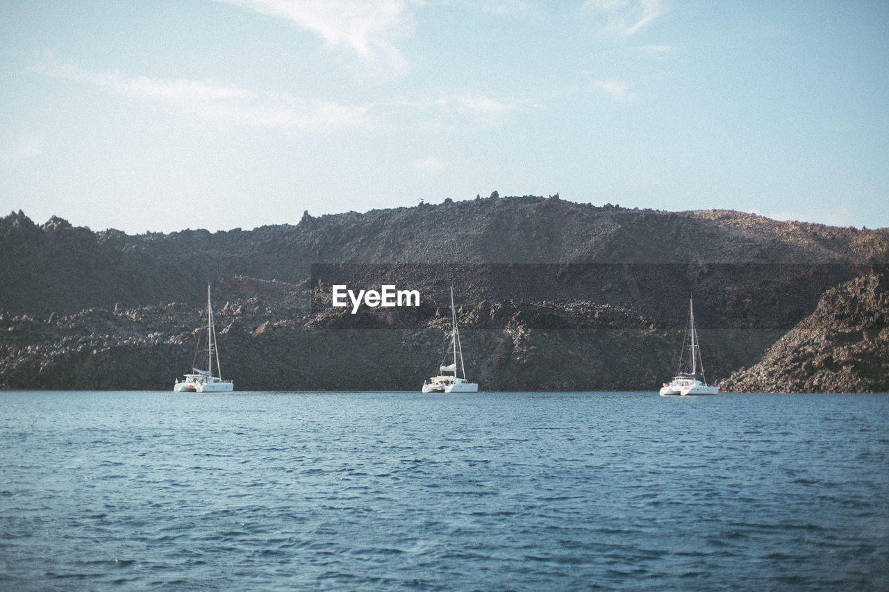 Yachts on sea in greece