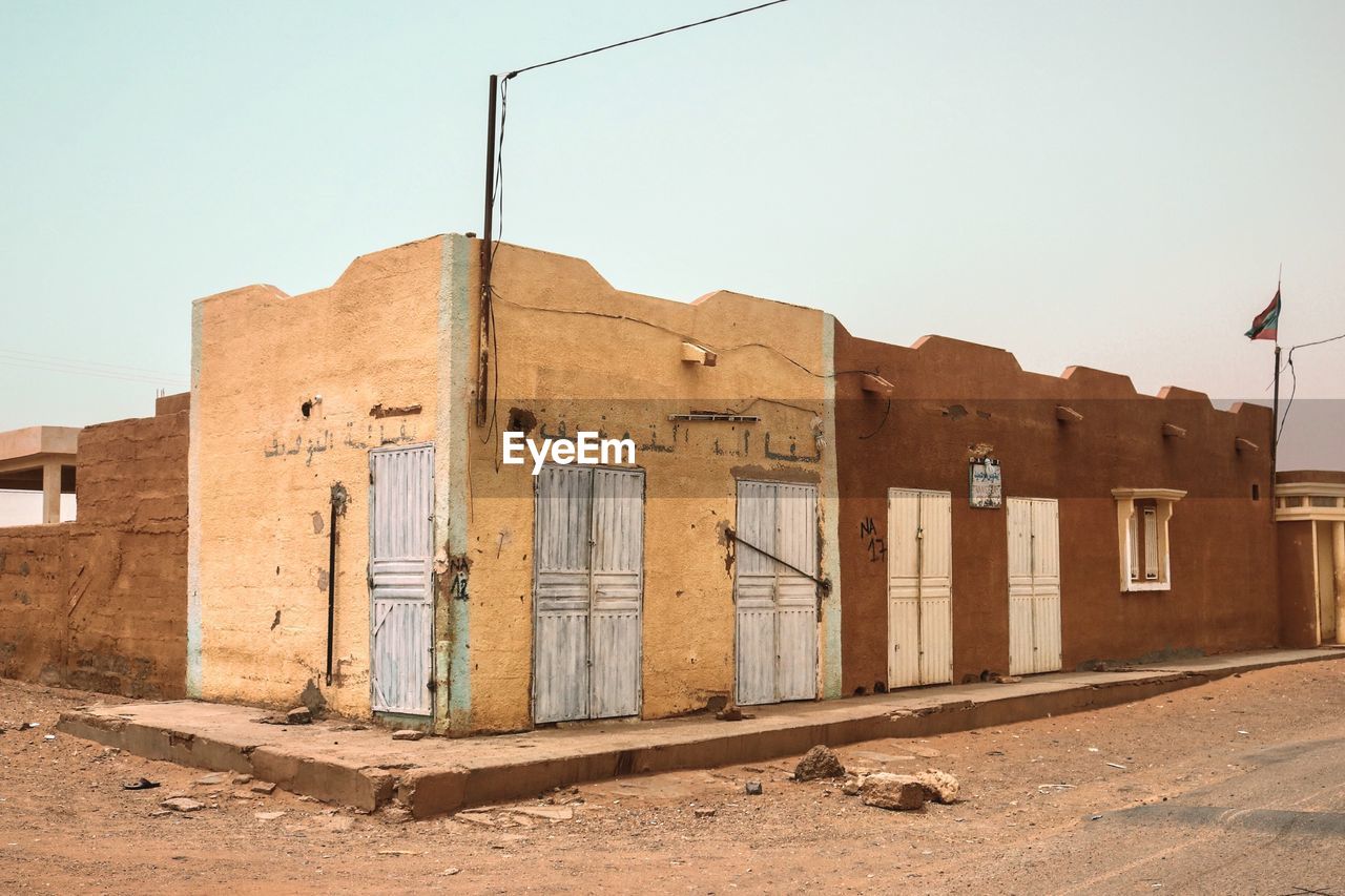 Old building against clear sky