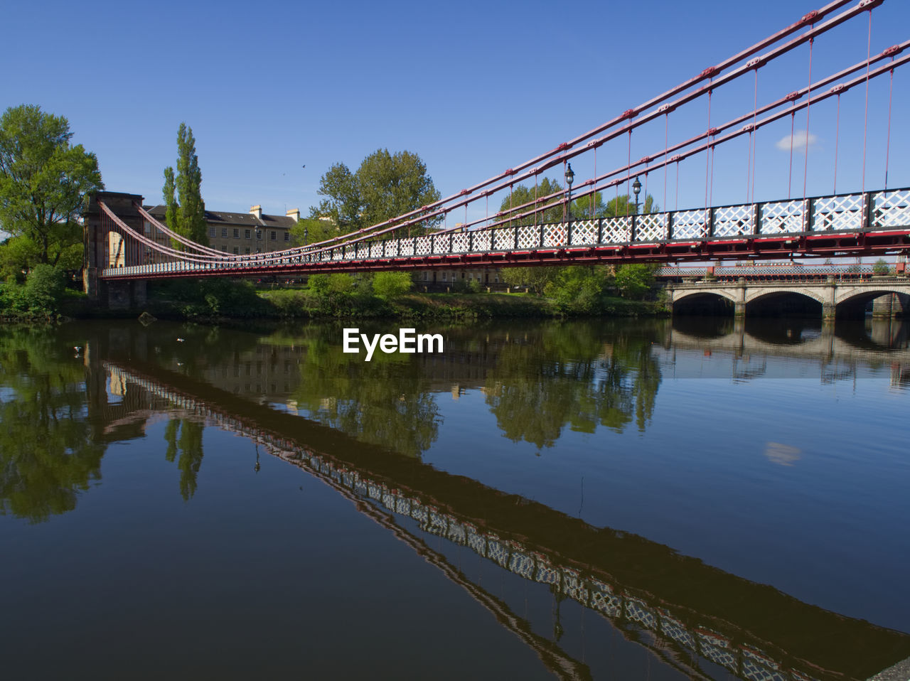 Low angle view of bridge over river