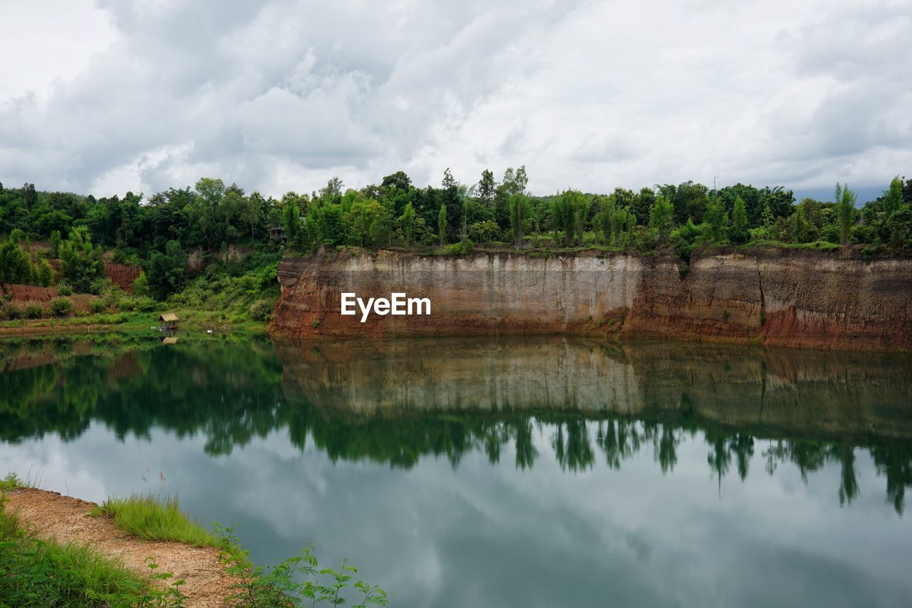 Scenic view of river against sky