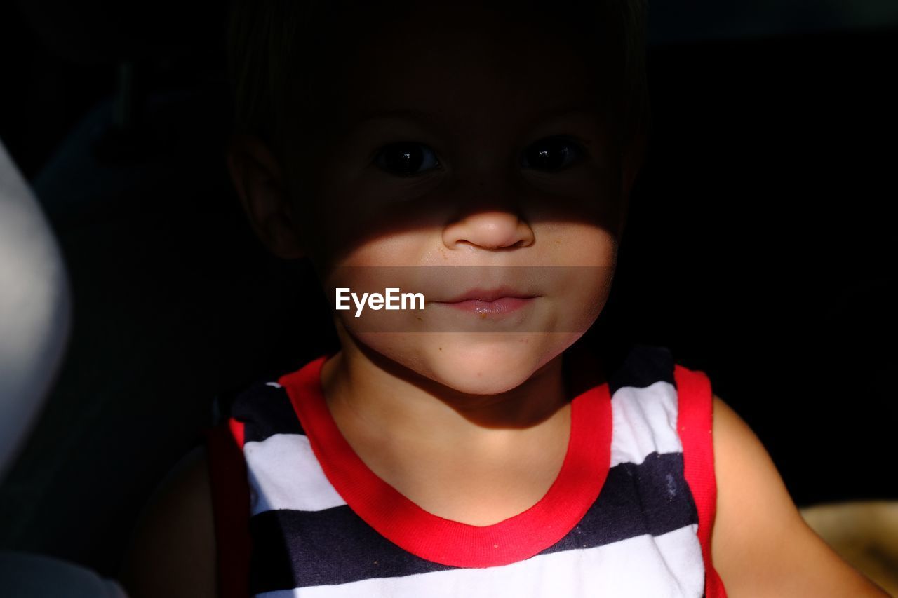 Close-up portrait of cute boy