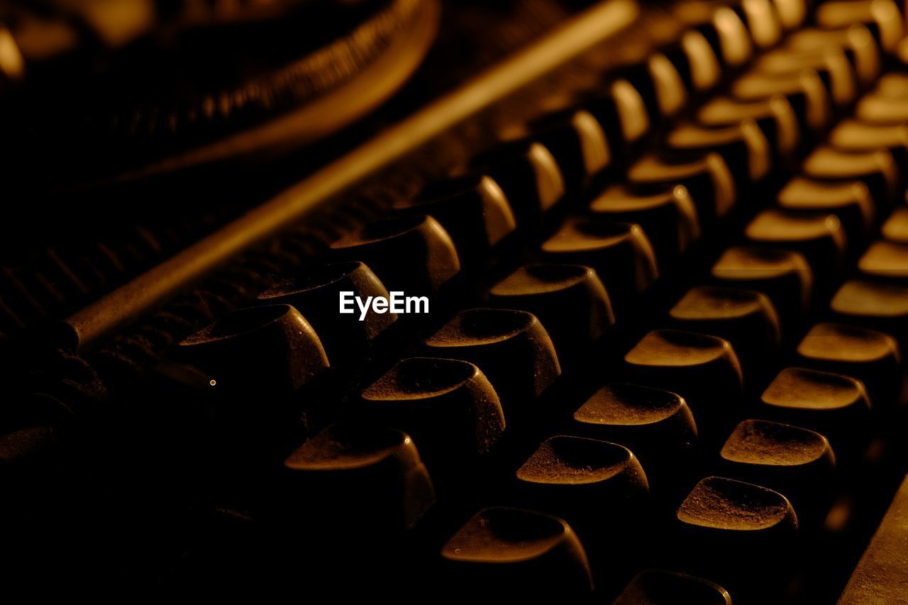 Close-up of typewriter