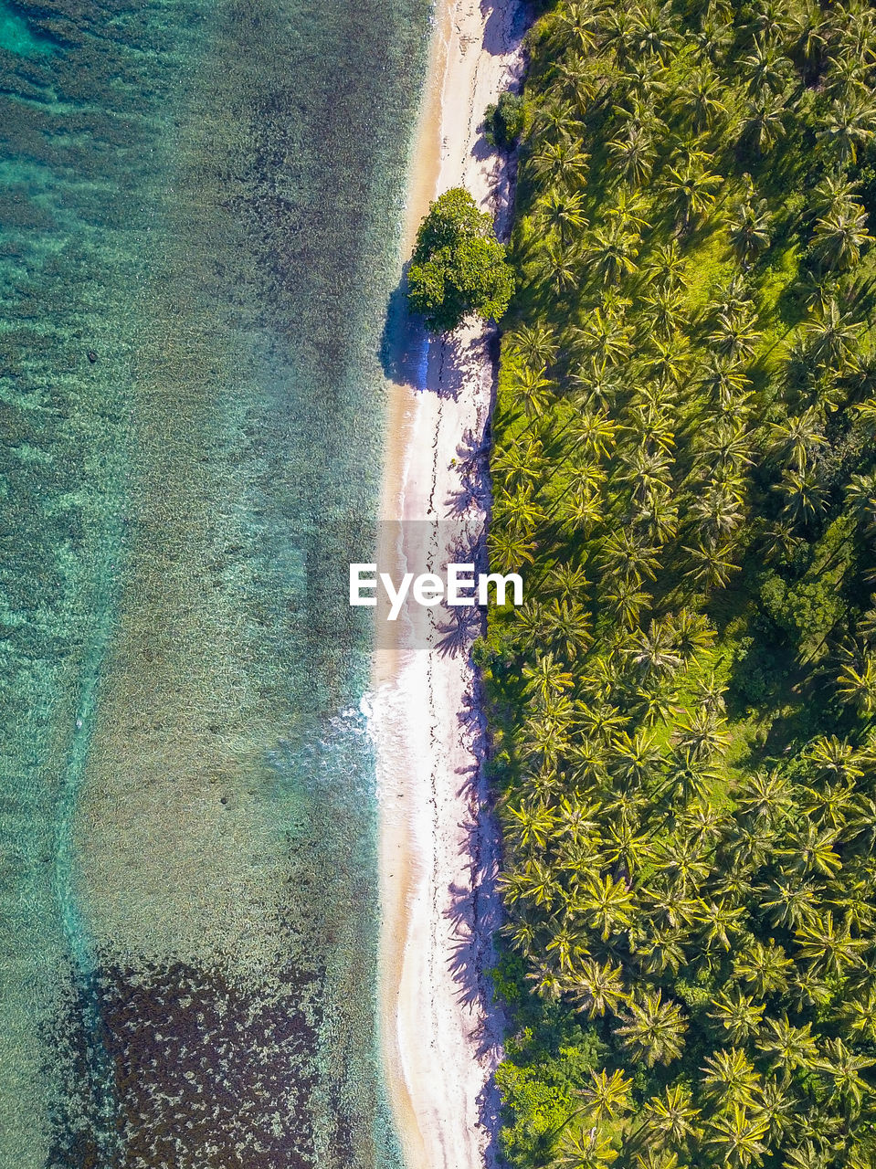 High angle view of beach