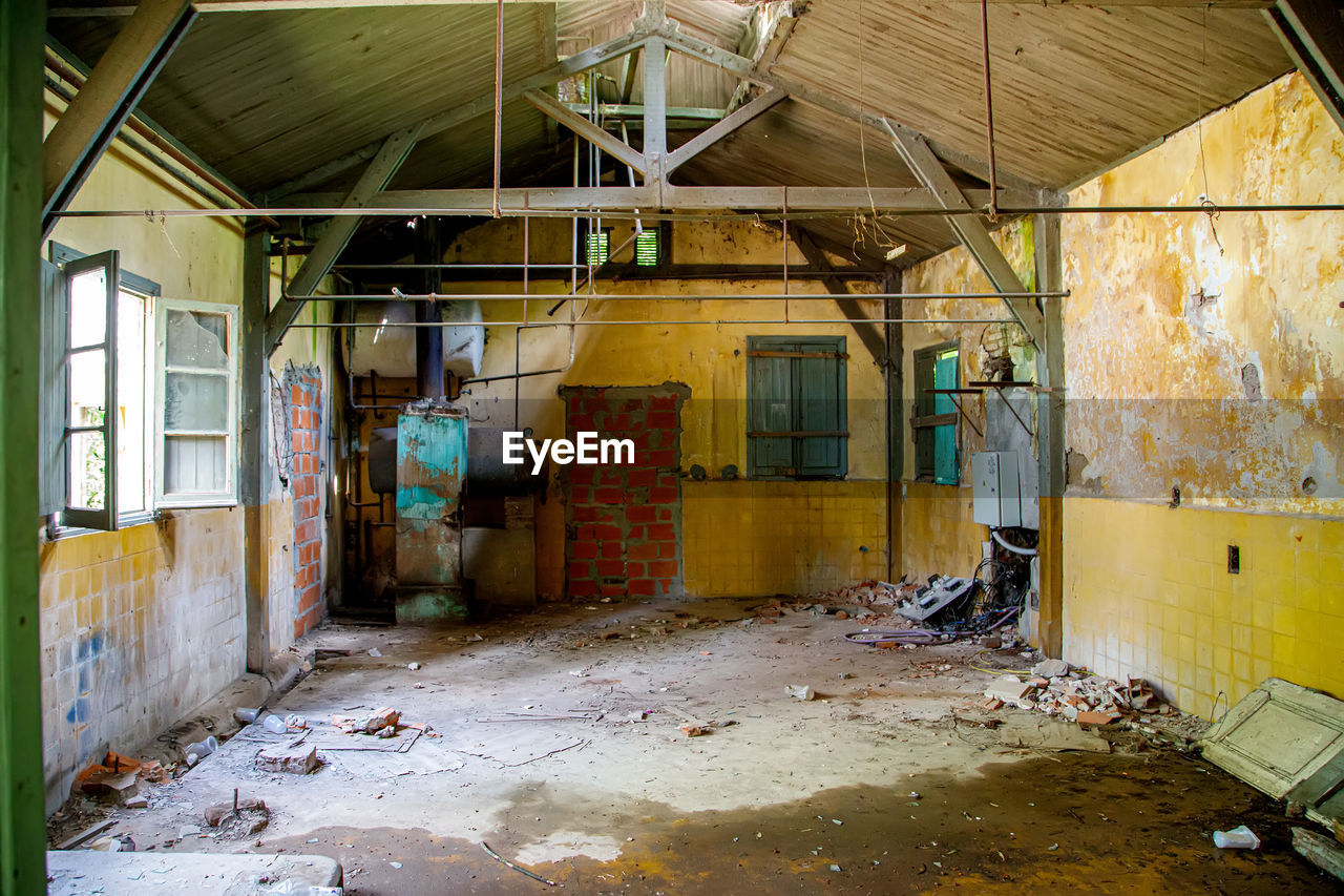 interior of abandoned house