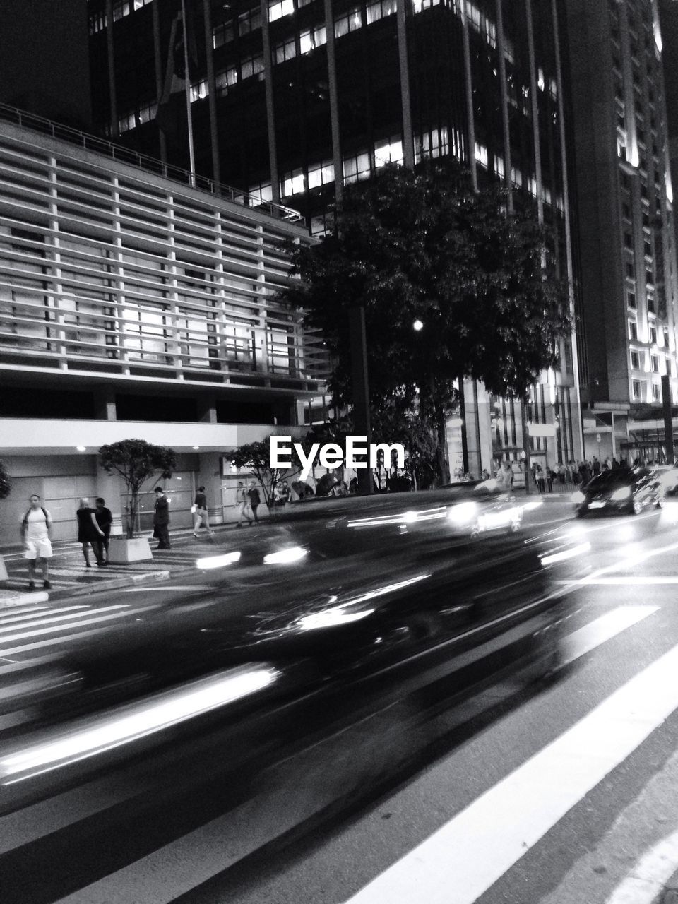 Long exposure of vehicle at night