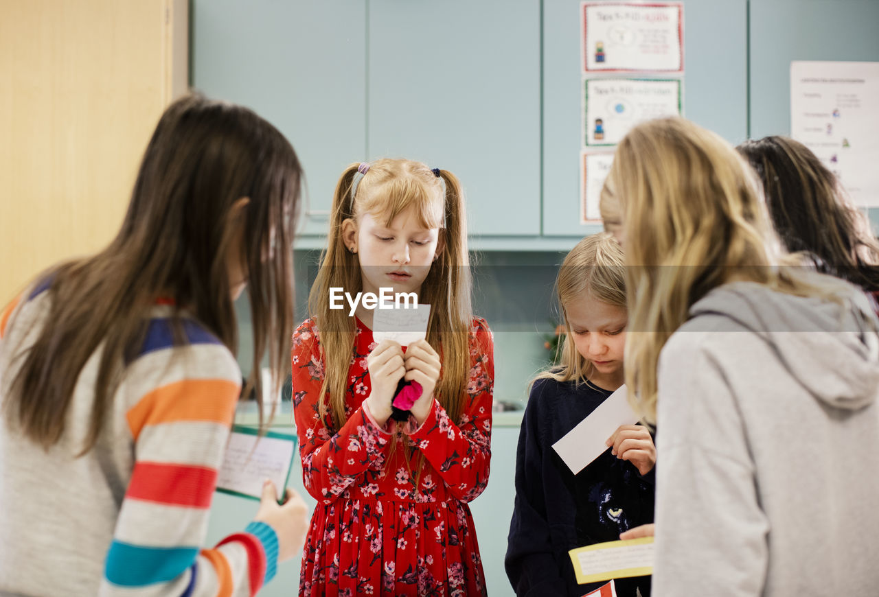 Girls in classroom