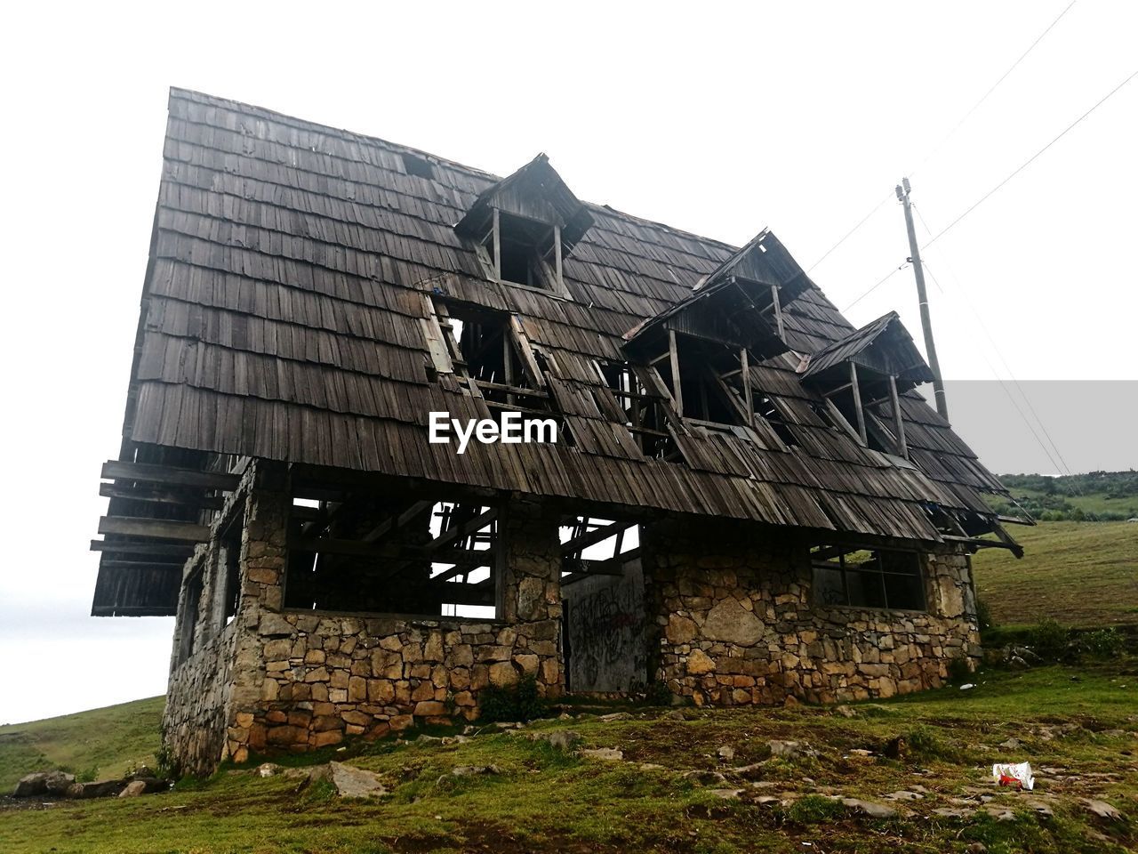 BUILT STRUCTURES AGAINST CLEAR SKY