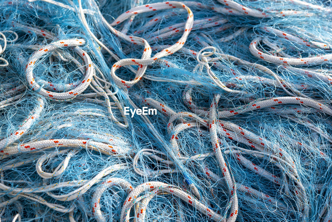 Full frame shot of fishing net