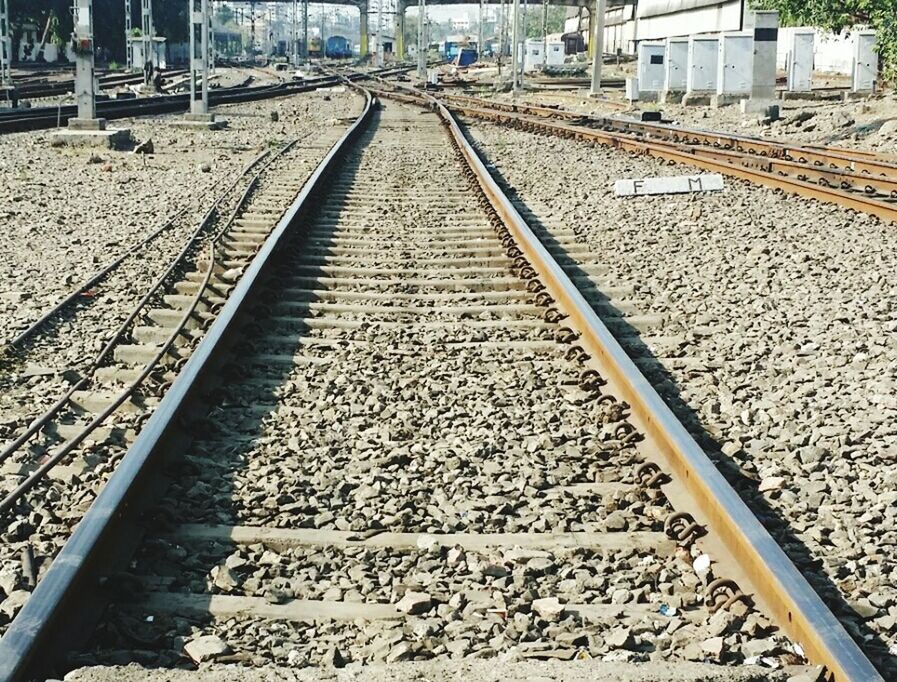 RAILROAD TRACKS IN WINTER