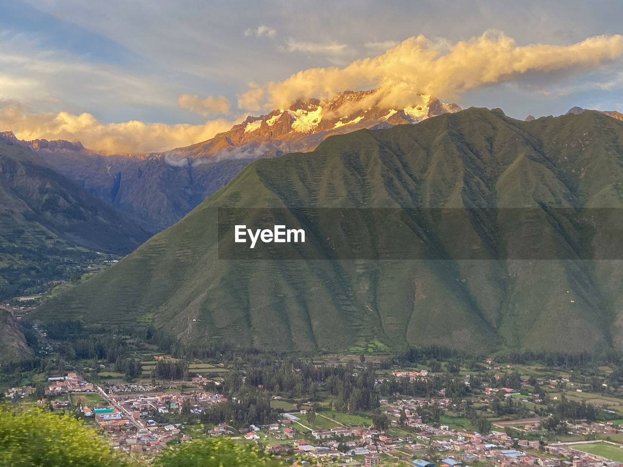 Panoramic view of mountains against sky