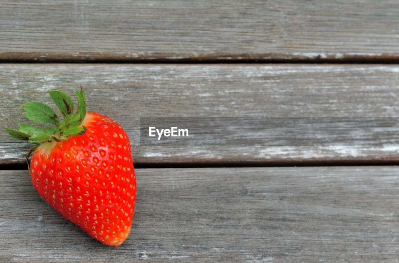 Close-up of strawberries on table