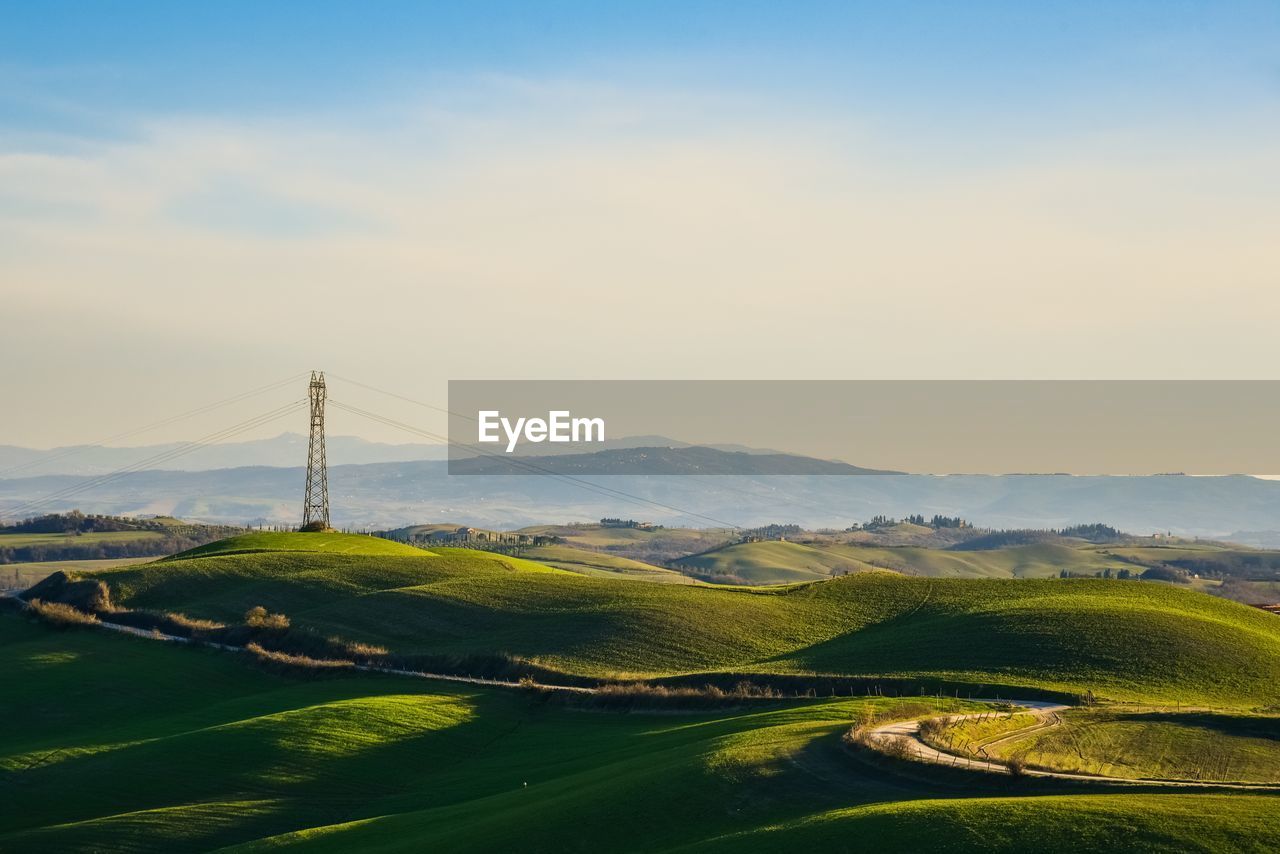 High angle view of golf course