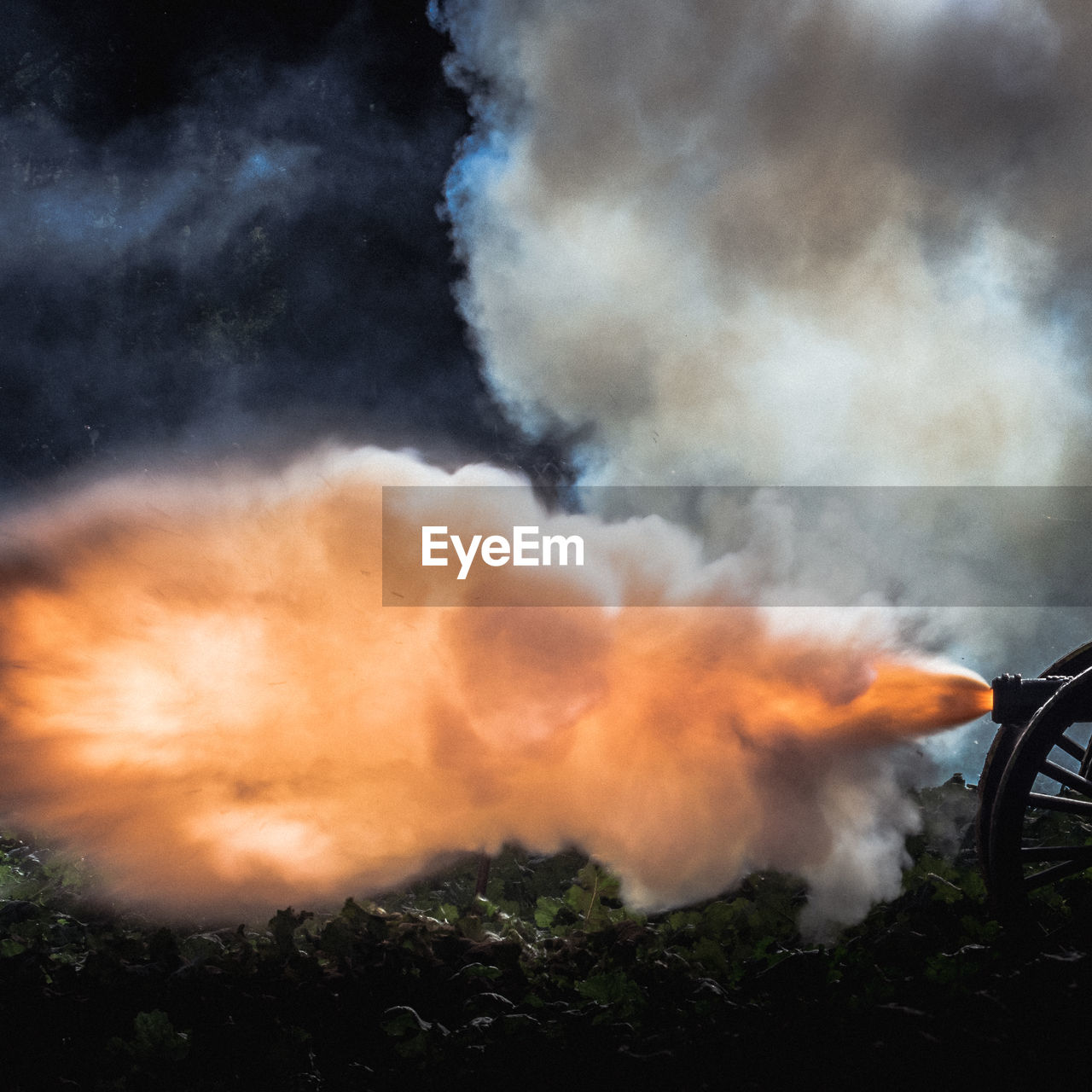 SCENIC VIEW OF FIRE AGAINST SKY