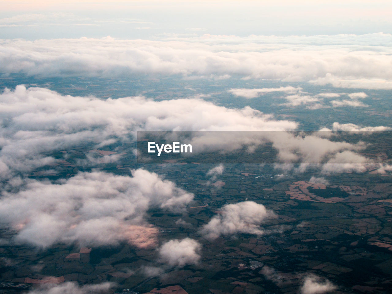 High angle view of clouds in sky