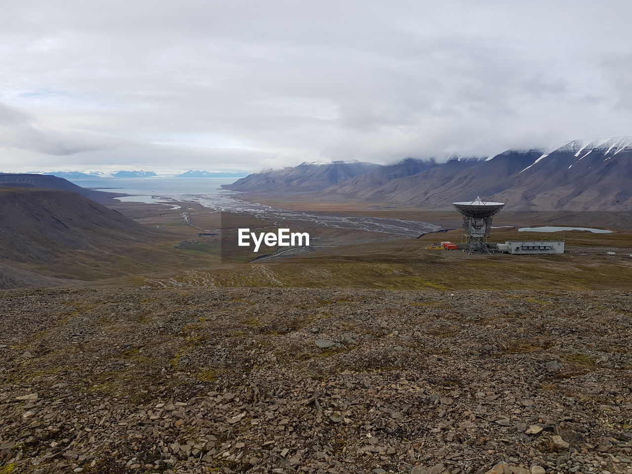 Scenic view of land against sky