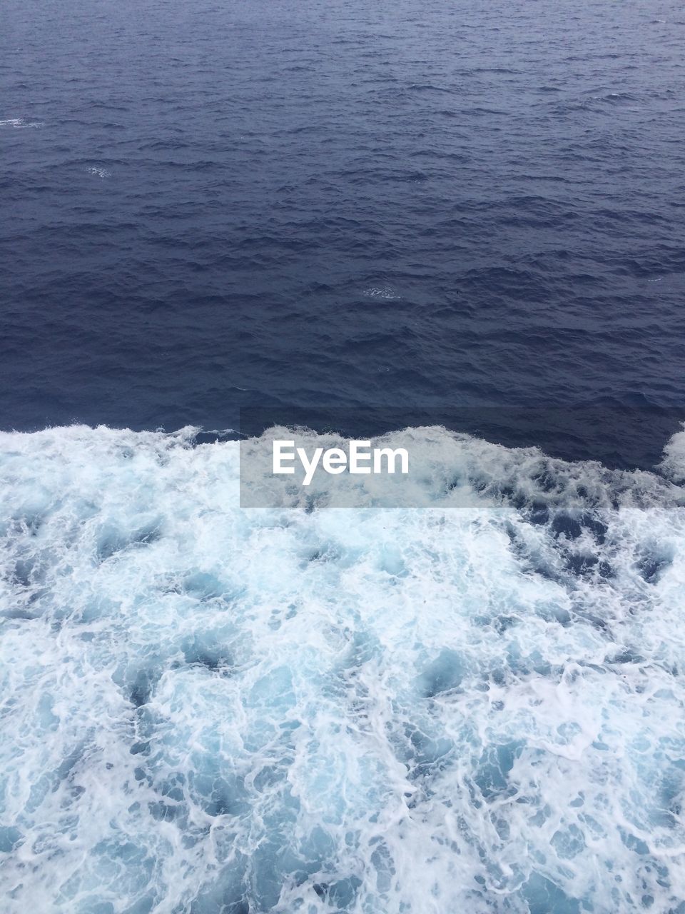 High angle view of wave in sea