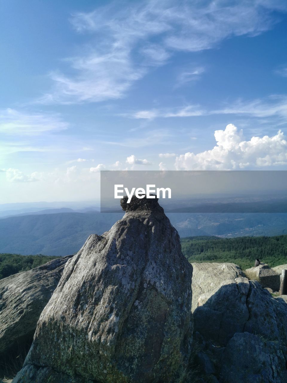 Scenic view of rocky mountains against sky