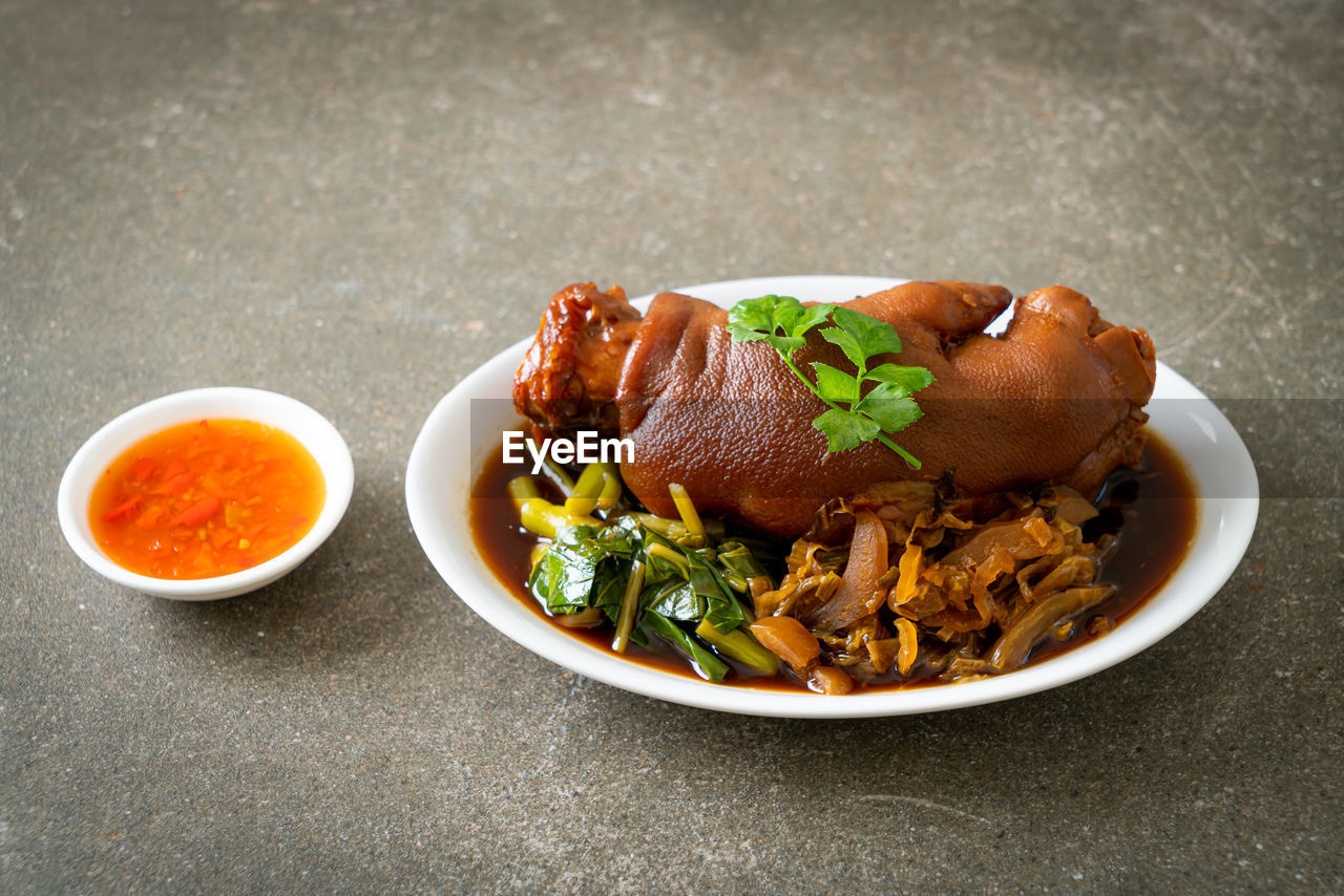 close-up of food in plate