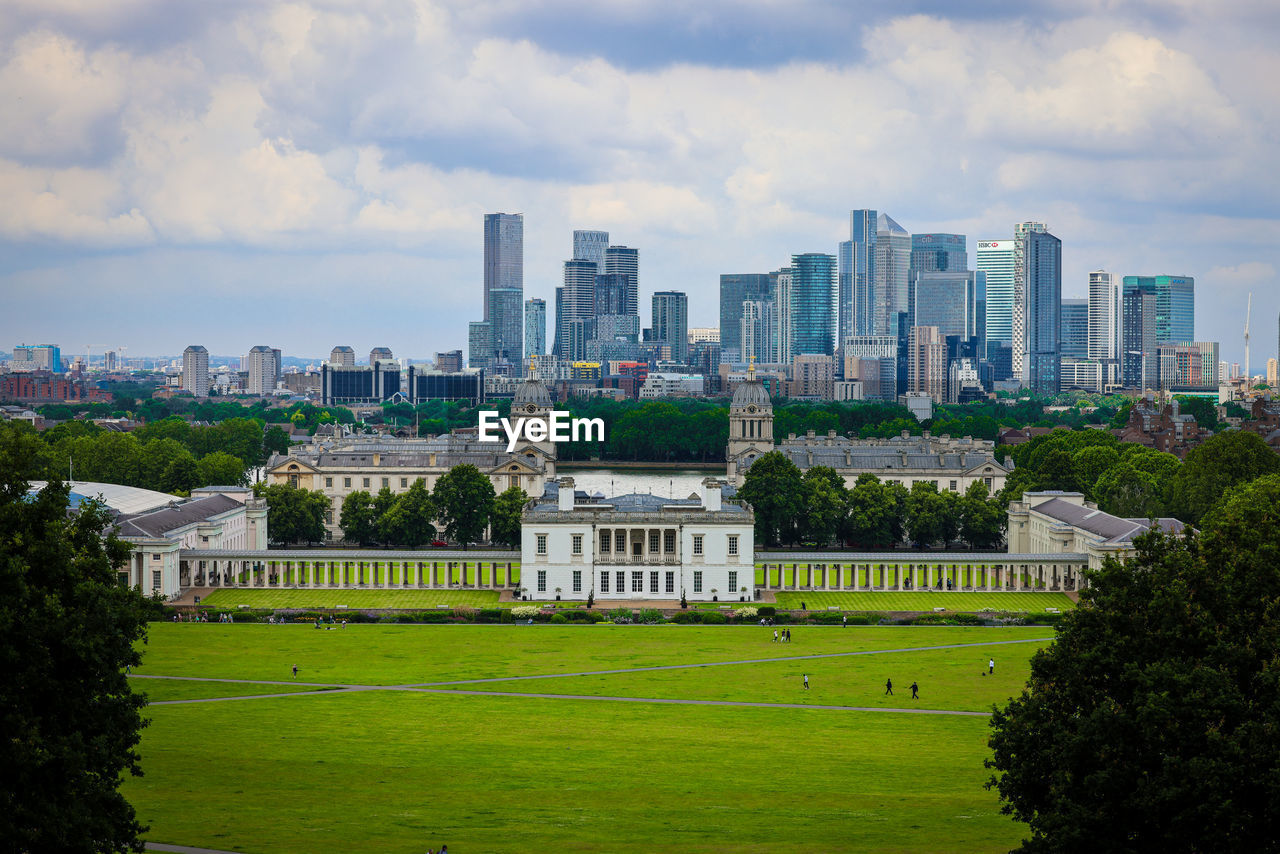 buildings in park